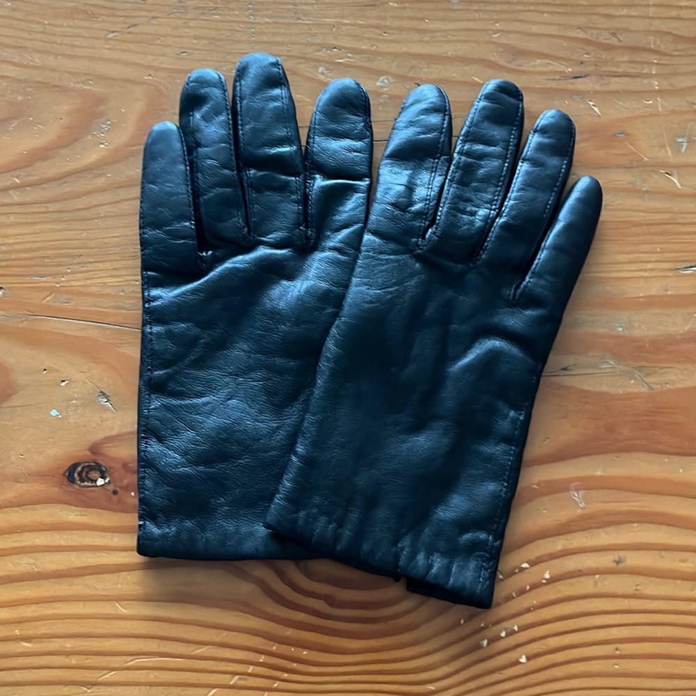 Black Leather Driving Gloves